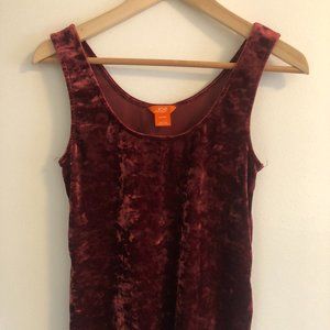 Velour rust tank top Joe Fresh